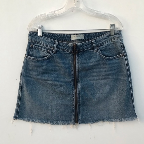 Free People Zip it Up Jean Mini Skirt - Picture 10 of 12